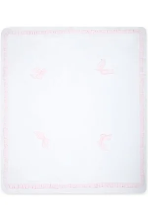 LA STUPENDERIA Bow-detail cotton blanket