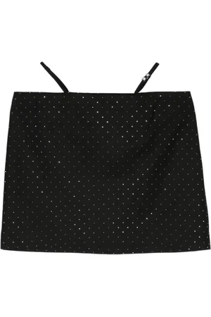 Chiara Ferragni Rhinestone-embellished twill miniskirt