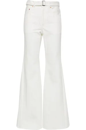 SACAI Mid-rise flared jeans