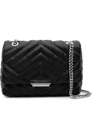 Armani Exchange Logo-plaque quilted shoulder-bag