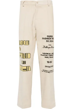 KIDSUPER STUDIOS Embroidered-motif corduroy trousers