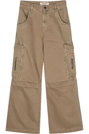 SEMICOUTURE Wide-leg cotton cargo jeans