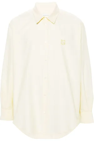 Maison Kitsuné Contour Fox Head-embroidery cotton shirt