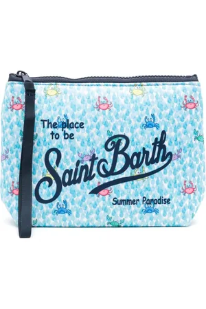 MC2 Saint Barth Aline W-Hate Girl graphic-print pouch bag - White