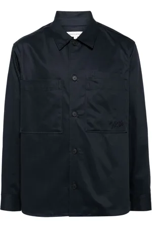 Maison Kitsuné Logo-embroidered cotton shirt