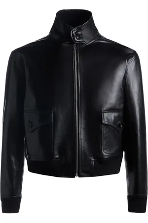 Bally Cropped leather jacket