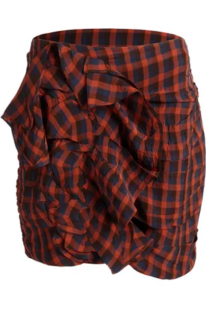 Bally Checked ruched mini skirt