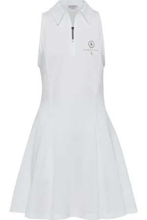 Brunello Cucinelli Logo-embroidered cotton dress