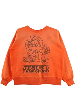 SAINT MXXXXXX Slogan-print cotton sweatshirt