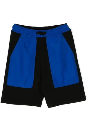 MARCELO BURLON Pixel Logo-print panelled drawstring shorts