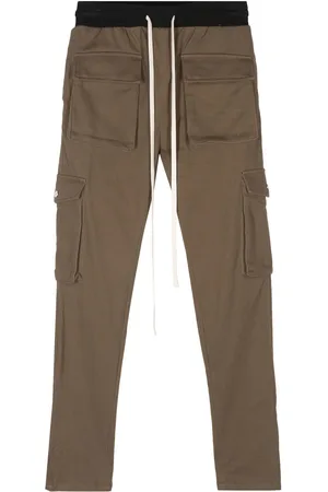 MOUTY Logo-embroidered drawstring cargo trousers