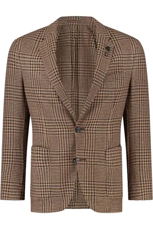 LARDINI Brooch-detail single-breasted blazer