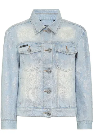 Philipp Plein Teddy bear-appliqu?? denim jacket