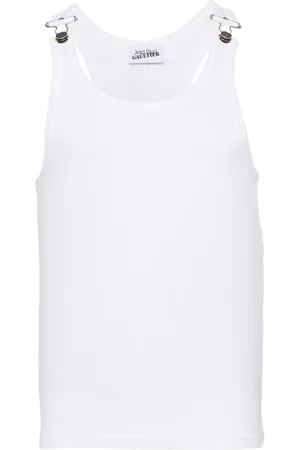 Jean Paul Gaultier Ribbed-knit cotton tank top