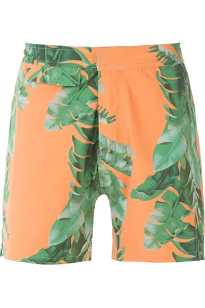 AMIR SLAMA Foliage print swim short