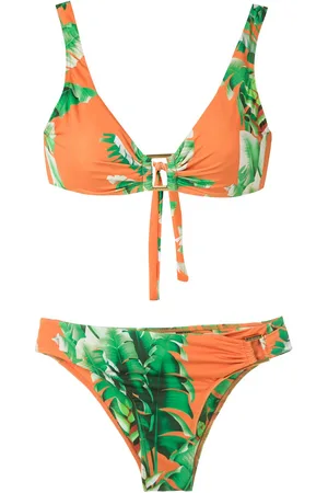 AMIR SLAMA Floral print bikini set