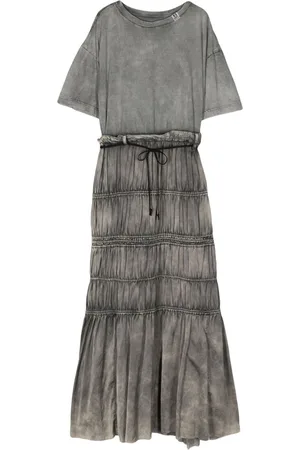 Maison Mihara Yasuhiro Tiered T-shirt maxi dress