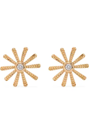 HARWELL GODFREY 18kt yellow Tiny Sunflower diamond earrings stud