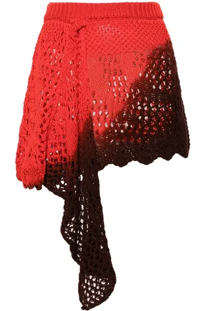 The Attico Ombr?? open-knit miniskirt