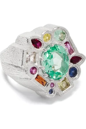 Bleue Burnham Cottage Garden multi-sapphire cocktail ring