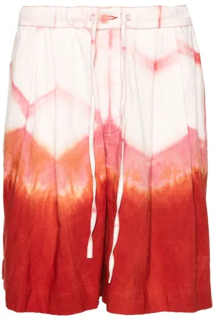 Story Bridge Grapefruit Clamp-dye shorts