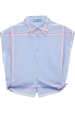 Prada Sleeveless cropped poplin shirt