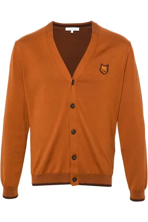 Maison Kitsuné Logo-patch cotton cardigan