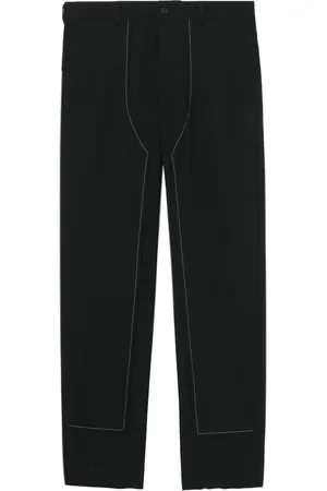 Comme des Garçons Decorative-stitching straight-leg trousers