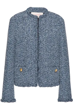 VALENTINO GARAVANI Round-neck tweed jacket