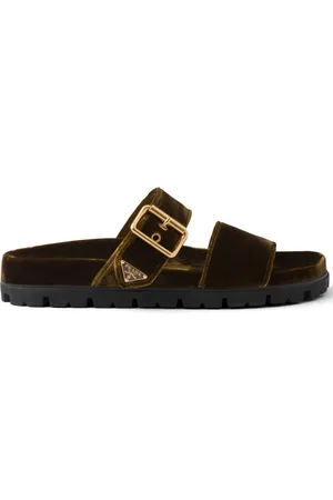 Prada Buckled velvet sandals