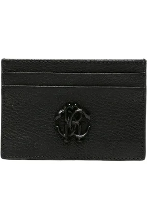 Roberto Cavalli RC-plaque leather cardholder