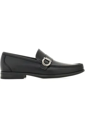 Salvatore Ferragamo Gancini-plaque leather loafers