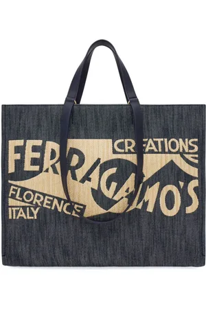 Salvatore Ferragamo Large Venna logo-embroidered tote bag