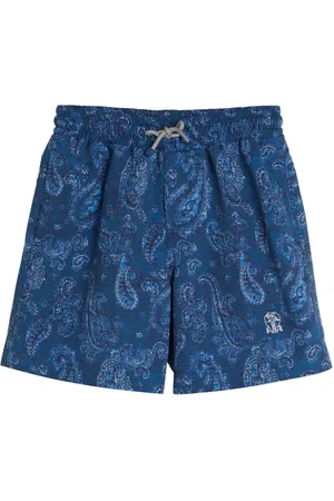 Brunello Cucinelli Bandana-print swim shorts