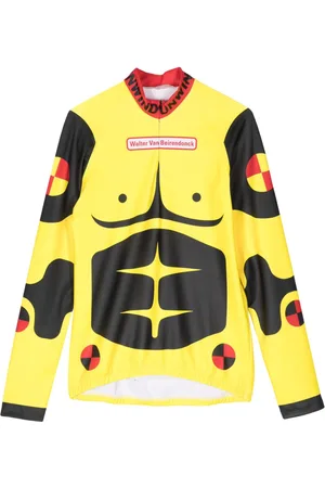 WALTER VAN BEIRENDONCK Dummy-print long-sleeve cycling top