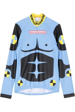 WALTER VAN BEIRENDONCK Dummy-print long-sleeve cycling top
