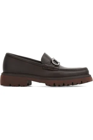 Salvatore Ferragamo Gancini-buckle leather loafers