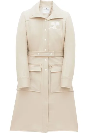 Courrèges Logo-patch trench coat