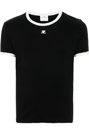 Courrèges Contrast cotton T-shirt