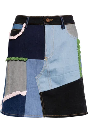 Cavia Patchwork denim miniskirt