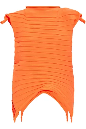 PLEATS PLEASE ISSEY MIYAKE Asymmetrical stripe top