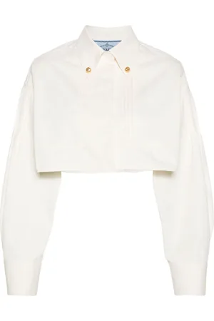 Prada Pintuck-detail cropped jacket