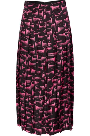 Ace The Leslie abstract-print midi skirt