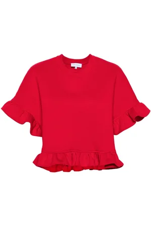 Ioana Ciolacu Peony ruffled jersey top