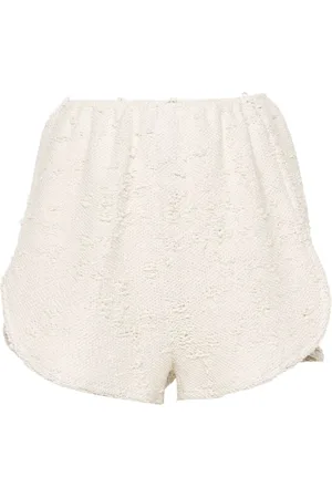 Ioana Ciolacu Distressed-effect knitted shorts