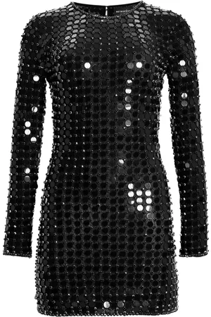 Retrofete Loreen embellished long sleeve mini dress