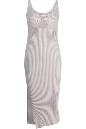 JOHN ELLIOTT Twist-detail ribbed-knit dress