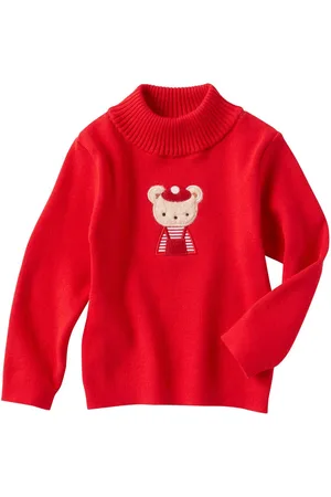 Familiar Bear-appliqu??d cotton jumper