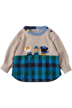 Familiar Checkered cotton sweatshirt