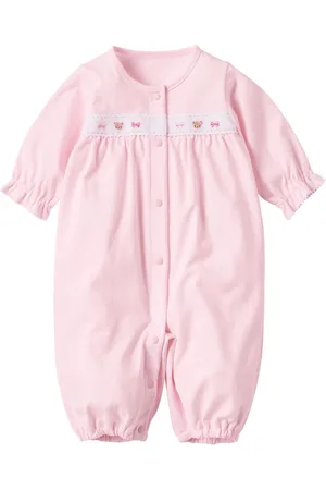 Familiar Lace-embellished cotton romper